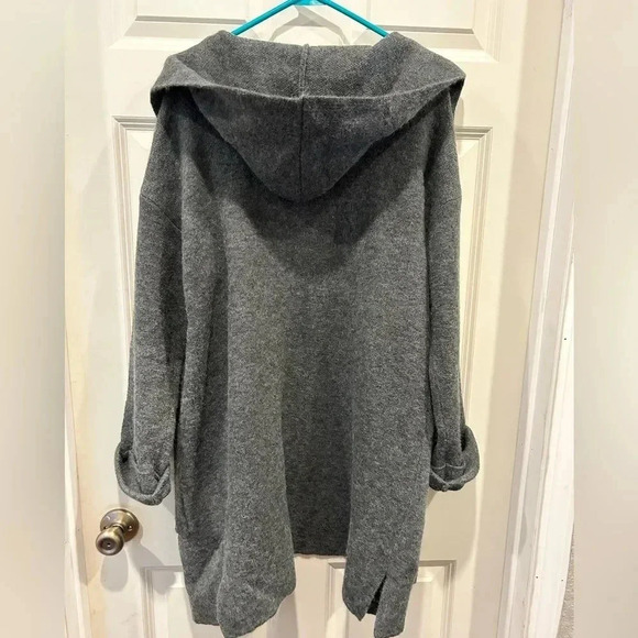 Byron Bay Gray Open Hooded Cardigan size M/L - Picture 2 of 12